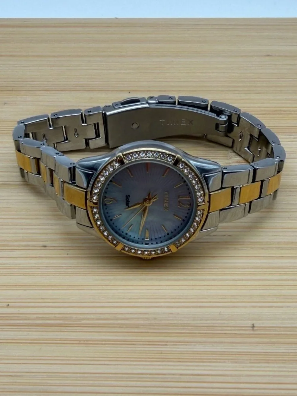 Timex Women's Solar Premium Dress 28mm Watch Two-Tone TW2V39500JI